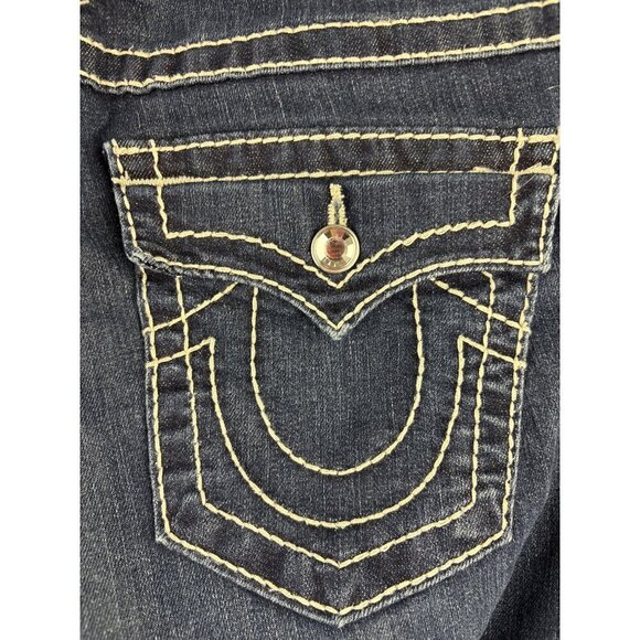 True Religion Womens Size 28 Distressed Blue Denim Jeans - Picture 6 of 7